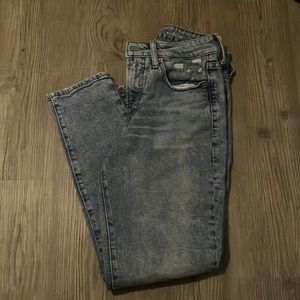 High rise straight leg jeans
